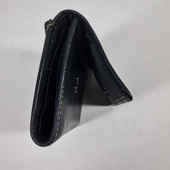 Fossil Black Soft Genuine Leather 3 Trifold Wallet - Picture 7 of 9